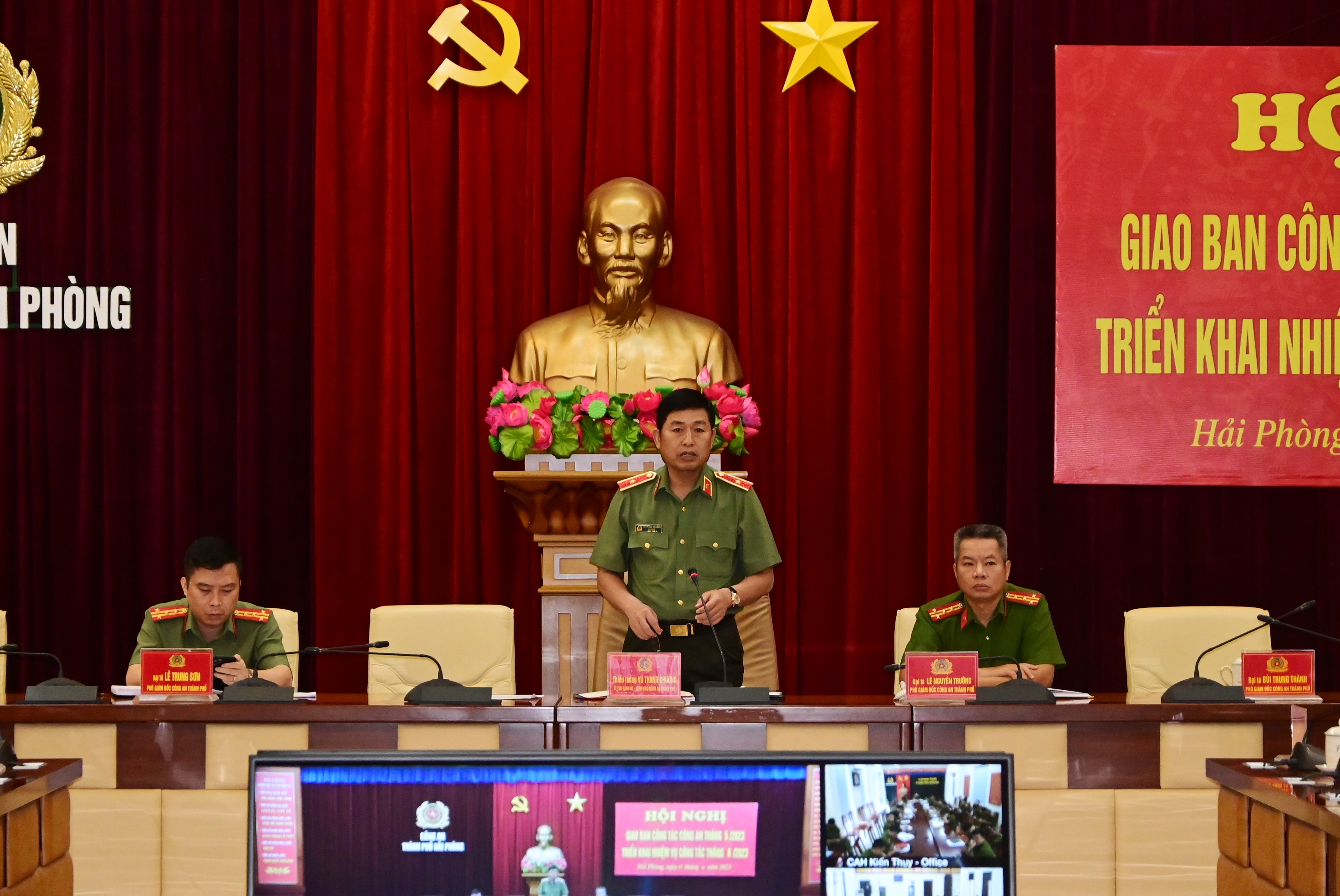 Giao ban công tác tháng 5, triển khai nhiệm vụ công tác Công an tháng 6 năm 2023 